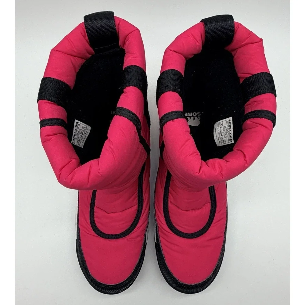 Sorel Winter Boot Size 4 Kids Cactus Pink Black Youth Whitney™ II Puffy